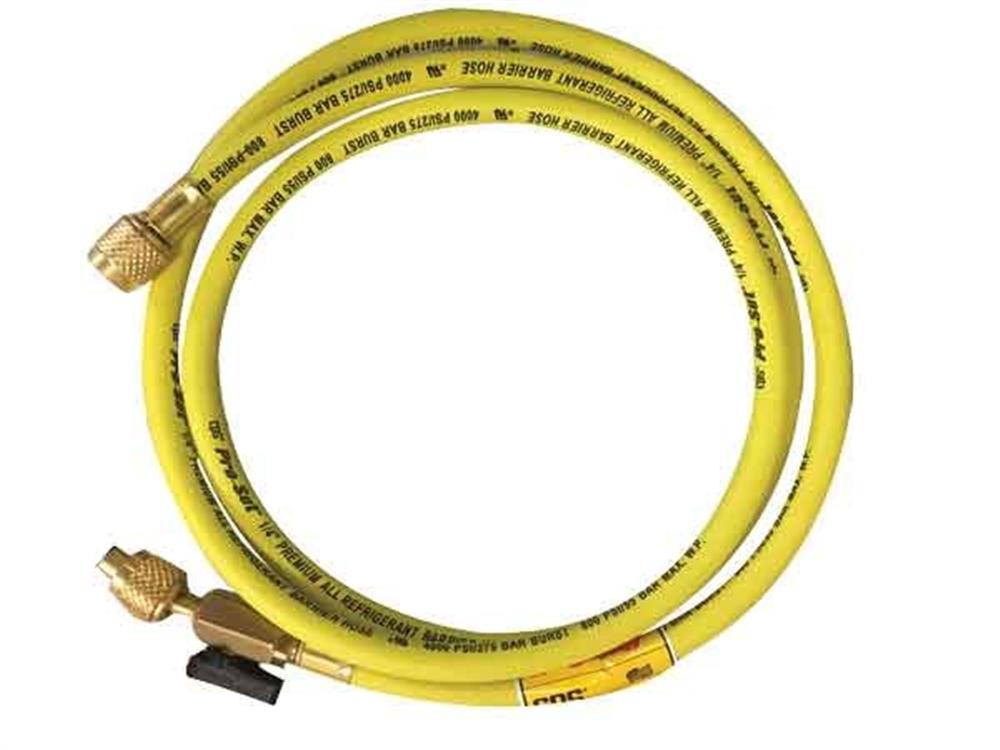 CPS Service hose with valve - 1500mm, 5/16", 55bar, yellow, HJ5YE