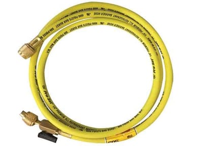 CPS Service hose with valve - 1500mm, 5/16", 55bar, yellow, HJ5YE