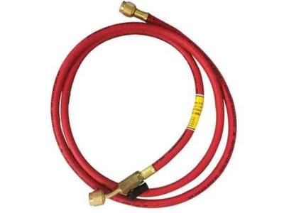CPS Service hose with valve - 1800mm, 1/4", 55bar, red, HP6RE