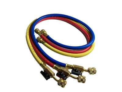 CPS Service hose without valve 3-Pack - 900mm, 5/16", 55bar, red/yellow/blue, HJ3