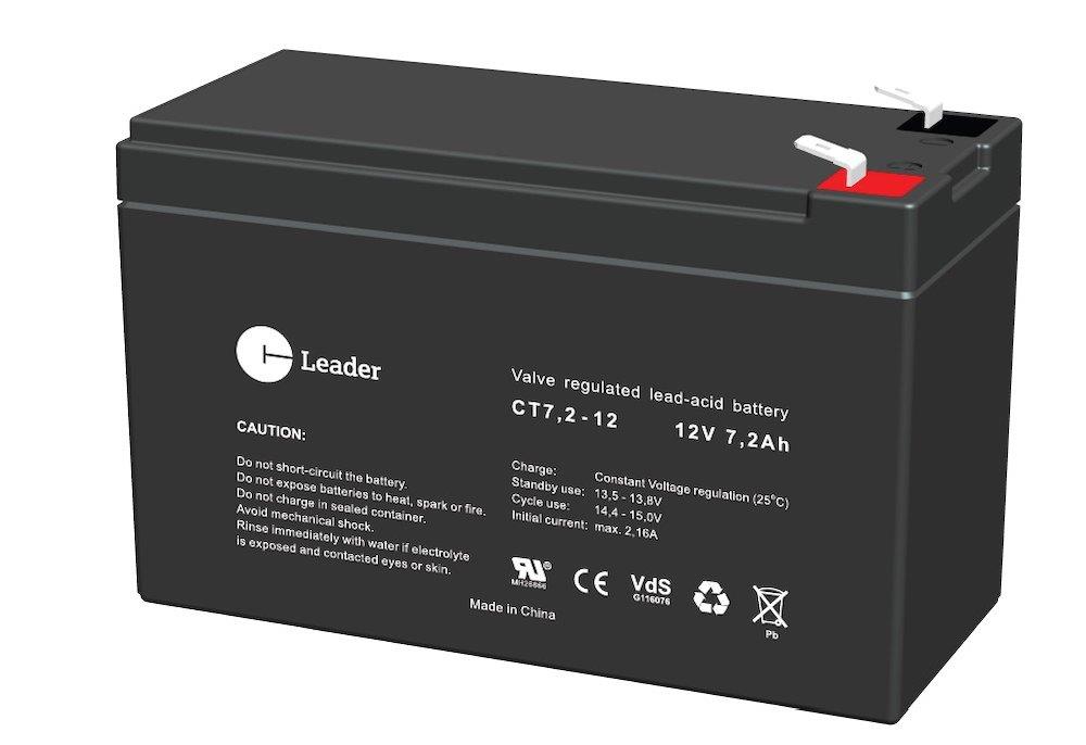 CT-Leader CT7,2-12 Lead Battery T2 terminal - 12V, 7.2AH