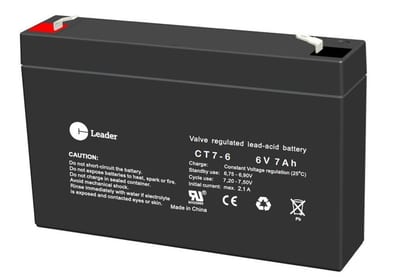 CT-Leader CT7-6 Lead Battery - 6V, 7AH