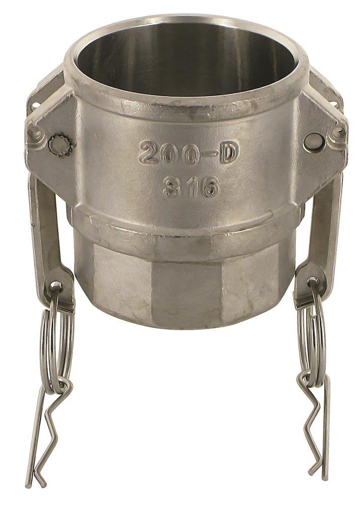 D Cam coupling acid-resistant coupling female - 4", 4"
