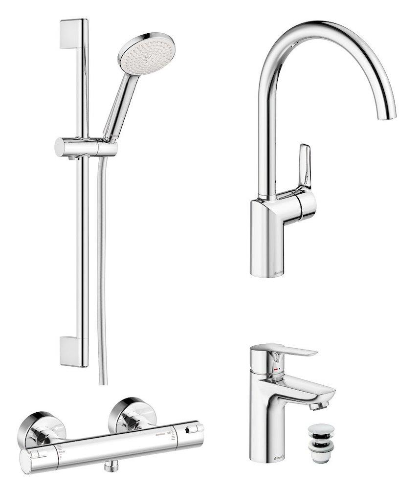 Damixa Core Project package - Projektpakke, 595mm, Yes, Chrome-plated 10414278