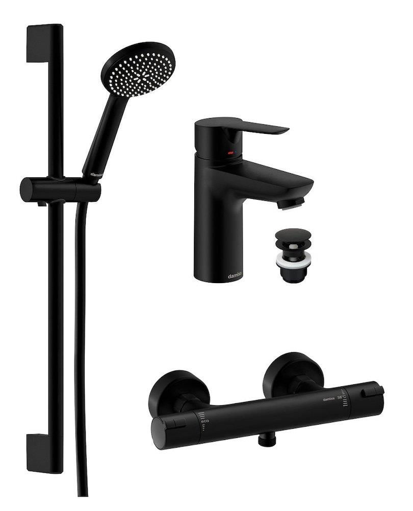 Damixa Core Project Package Shower Set - 595 mm Rail, Matte Black