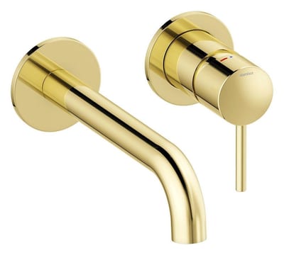 Damixa Osier Washbasin faucet - Polished, 1 handles, 180mm, Fast, brass