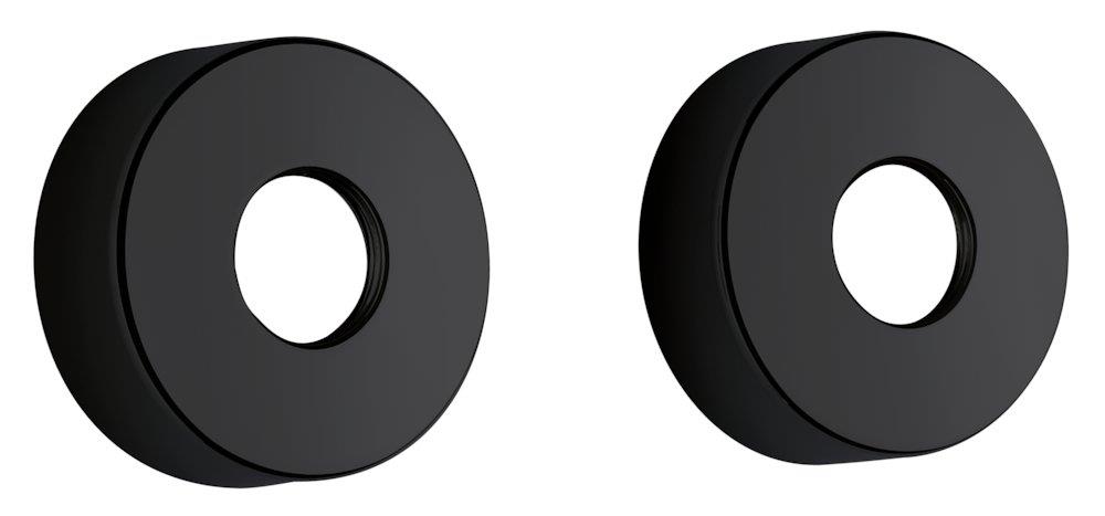 Damixa Silhouet Decorative Rosette 2 pcs Matte Black - 75 mm