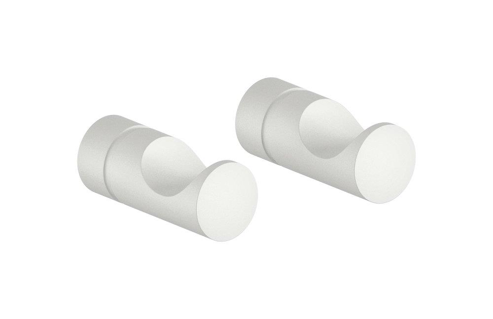 Damixa Silhouet Brass Towel Hook Matte White - Pack of 2