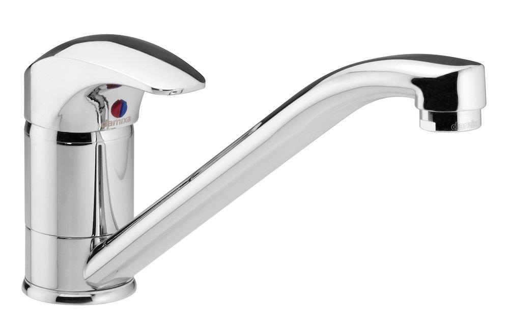 Damixa Space Kitchen faucet - 1 handles, Chrome-plated, 230mm, J-spout, Without, Low, Yes