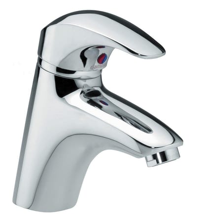 Damixa Space Washbasin faucet - 1 handles, 120mm, Chrome-plated, Polished, Low, without pop-up waste, Yes