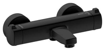 Damixa Thermixa 700 Bath and Shower Thermostat, Matte Black, Two-Handle