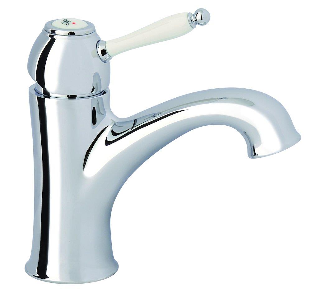 Damixa Tradition Washbasin faucet - 1 handles, 123mm, Chrome-plated, Polished, Medium, without pop-up waste, Yes