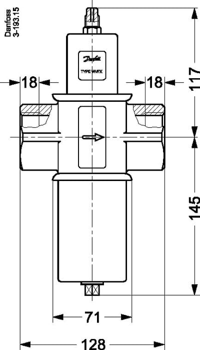 Danfoss WVFX 40 Water Regulating Valve G 1 1/2 in 4 – 17