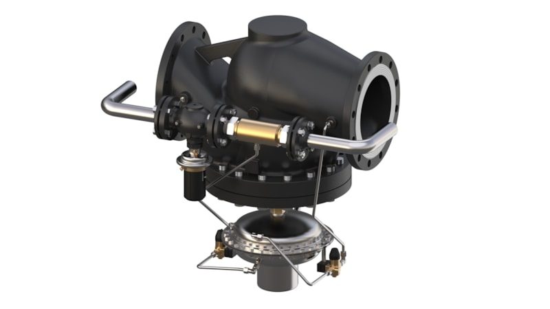 Danfoss PCV-VFG 21 self-acting control valve assembly kit — PN 25, DN 250, Kvs 630 m³/h, Flange, dp 0.5–10 bar (003G1527)