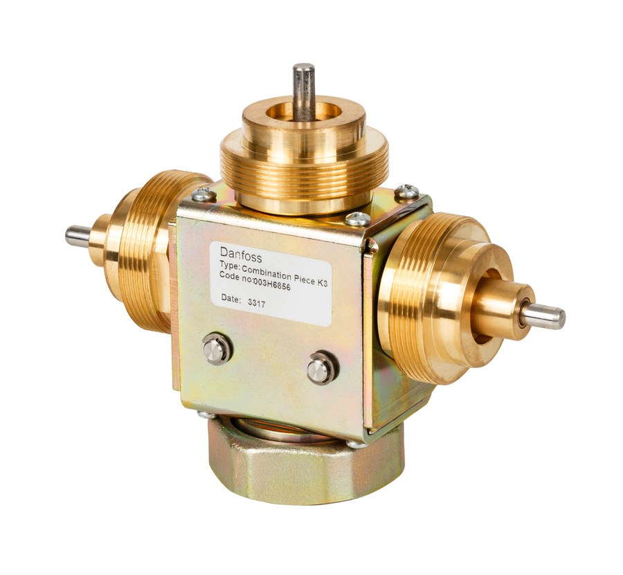 Danfoss combination piece K3, M45 / 3 × M45, ductile-iron impulse-line manifold (003H6856)