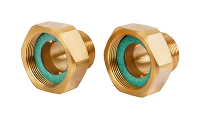 Danfoss Thread tailpiece set (2 pcs), PN 25, DN 15, R 1/2 male × G 3/4 union, for AV-range self-acting controllers & VM/VG globe valves
