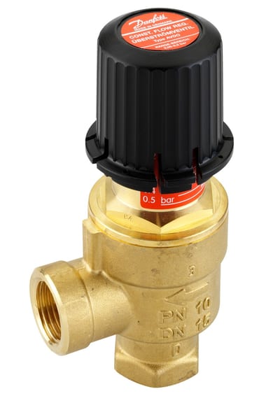 Danfoss AVDO Self-Acting Constant-Flow (Automatic Bypass) Valve DN 15, Angle, Threaded (003L6002)