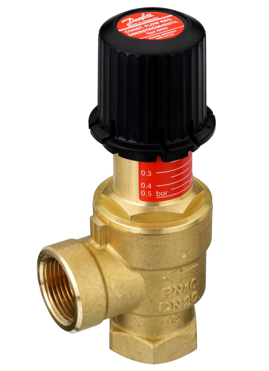 Danfoss AVDO Self-Acting Constant-Flow (Automatic Bypass) Valve DN 20, Angle, Threaded (003L6007)