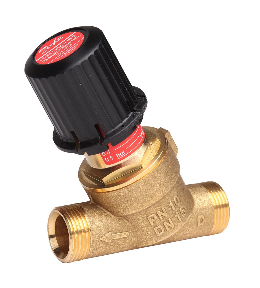 Danfoss AVDO Self-Acting Constant-Flow (Automatic Bypass) Valve DN 15, Straight, Threaded (003L6020)