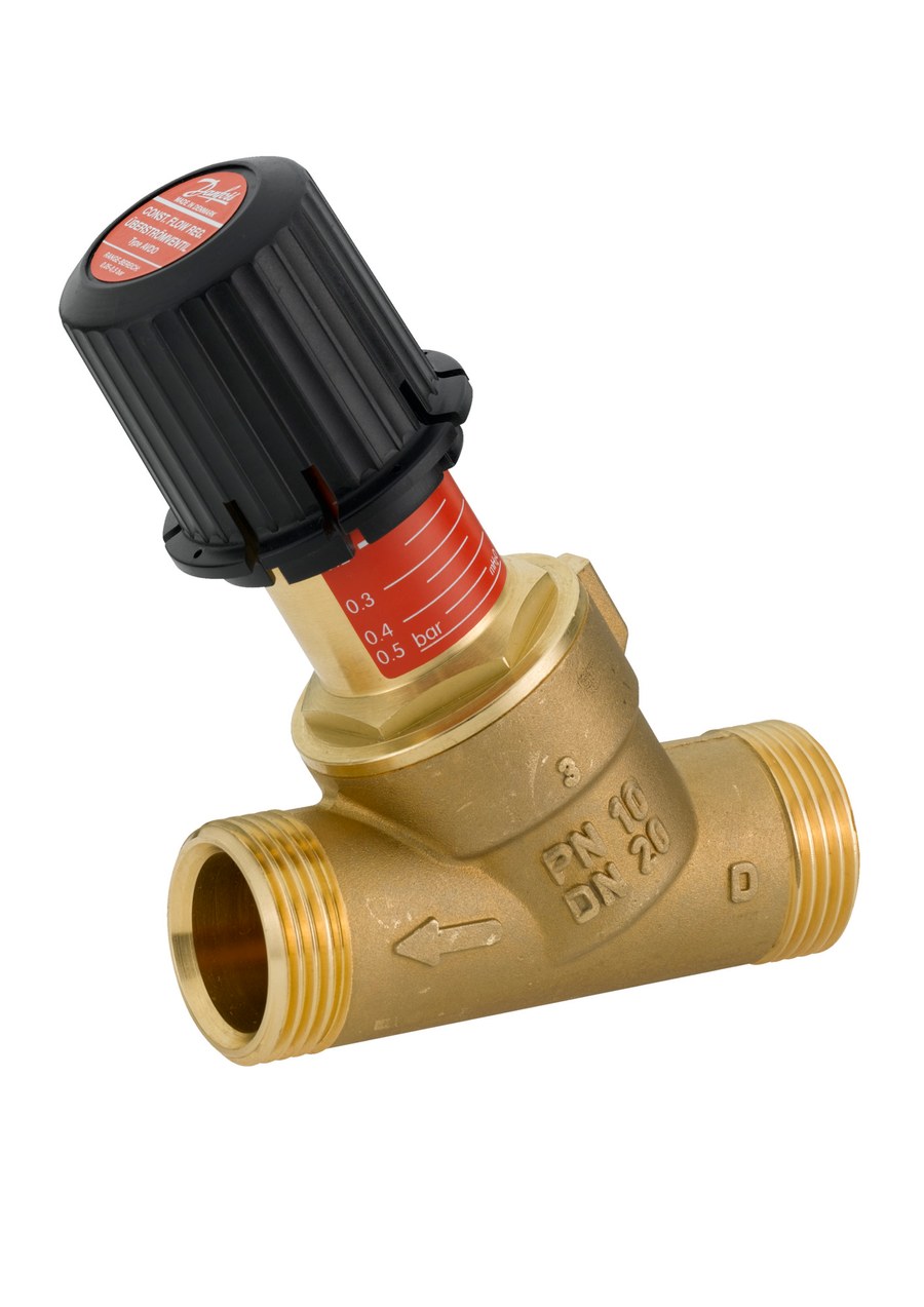 Danfoss AVDO Self-Acting Constant-Flow (Automatic Bypass) Valve DN 20, Straight, Threaded (003L6025)