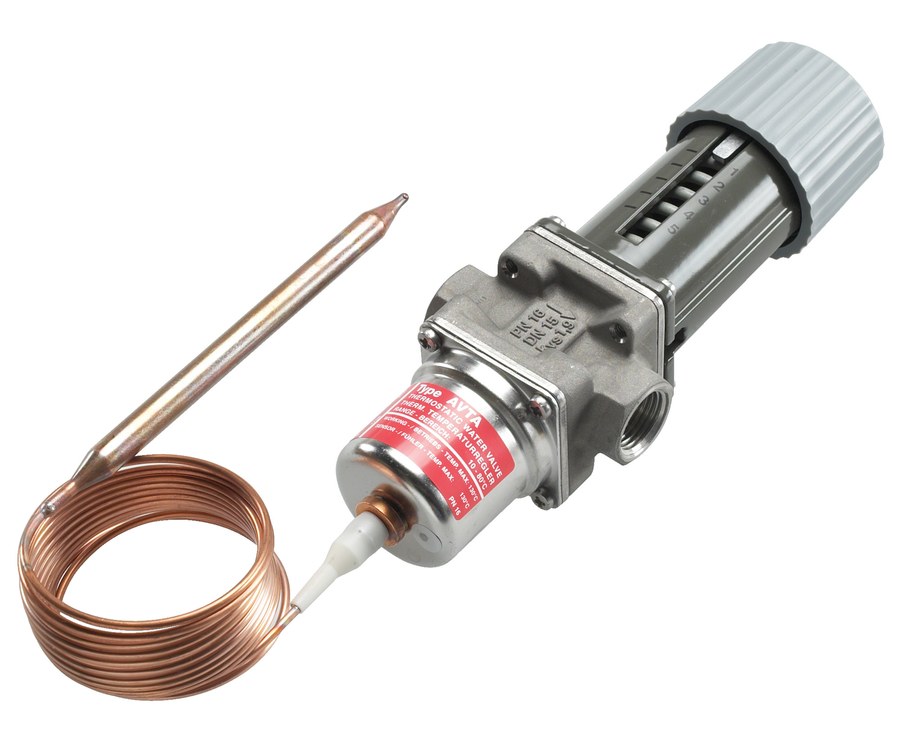 Danfoss Thermostatic Water Valve AVTA 25 — G 1, Adsorption Charge 10–80 °C