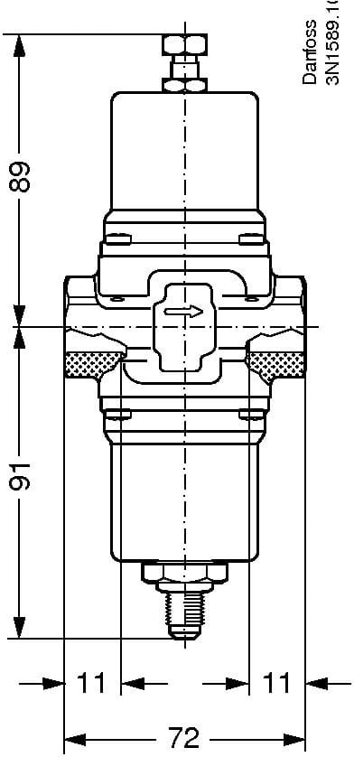 Danfoss WVO 10 Water Regulating Valve G 3/8 in 8 – 12