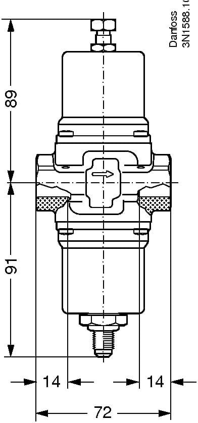 Danfoss WVO 15 Water Regulating Valve G 1/2 in 14 – 18