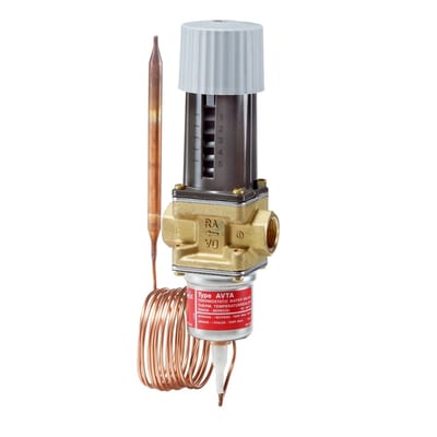 Danfoss Thermostatic Water Valve AVTA 15 — NPT 1/2-14, Adsorption Charge 10–80 °C