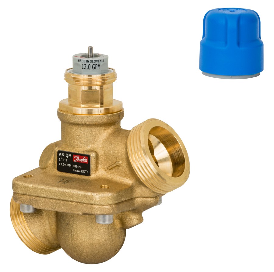 Danfoss AB-QM ANSI ½" low-flow pressure-independent balancing & control valve, NPT, without test plugs (003Z1321)