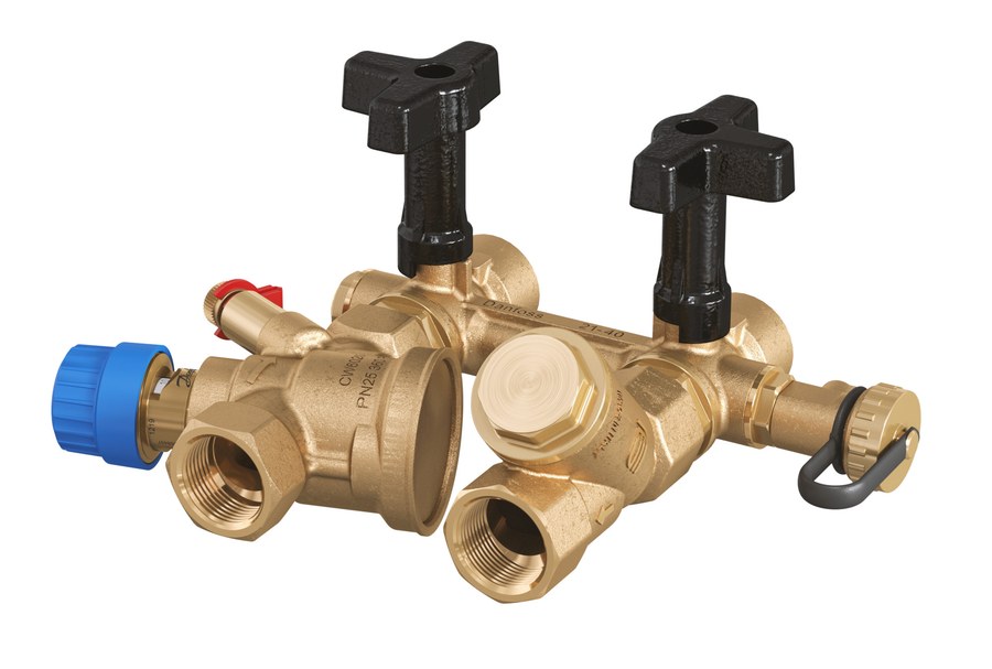 Danfoss AB-QM 4.0 Flexo DN 15 HF high-flow pressure-independent balancing & control valve, without strainer, left-hand, with test plugs (003Z1632)