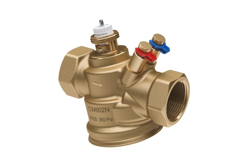 Danfoss AB-QM 4.0 DN 32 HF (high flow) pressure-independent balancing & control valve, with test plugs, internal thread (Rp) (003Z8308)