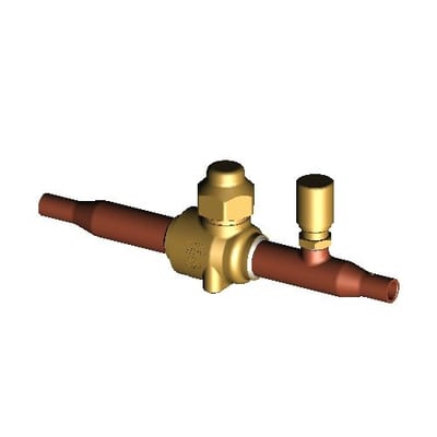 Danfoss GBC E 6S Shut-off Ball Valve 1/4 in Solder ODF with Access Port