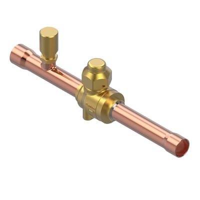 Danfoss GBC E 12S Shut-off Ball Valve 1/2 in Solder ODF with Access Port