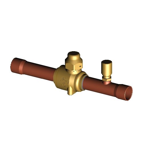 Danfoss GBC E 16S Shut-off Ball Valve 5/8 in Solder ODF with Access Port