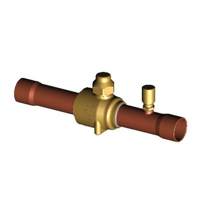 Danfoss GBC E 22S Shut-off Ball Valve 7/8 in Solder ODF with Access Port