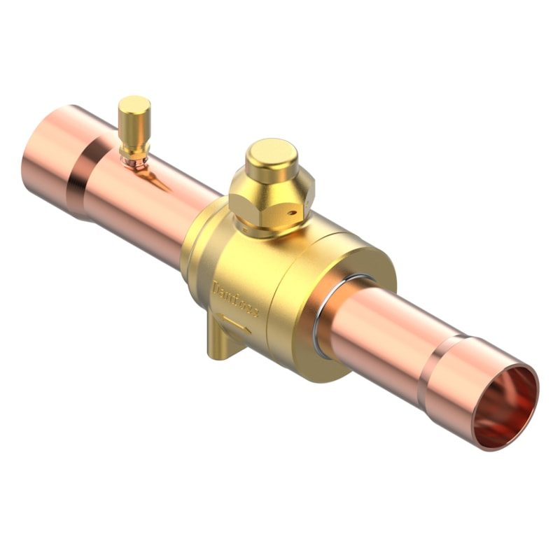 Danfoss GBC E 35S Shut-off Ball Valve 35 mm (1 3/8 in) Solder ODF with Access Port