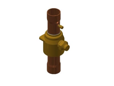 Danfoss GBC E 54S Shut-off Ball Valve 54 mm (2 1/8 in) Solder ODF with Access Port