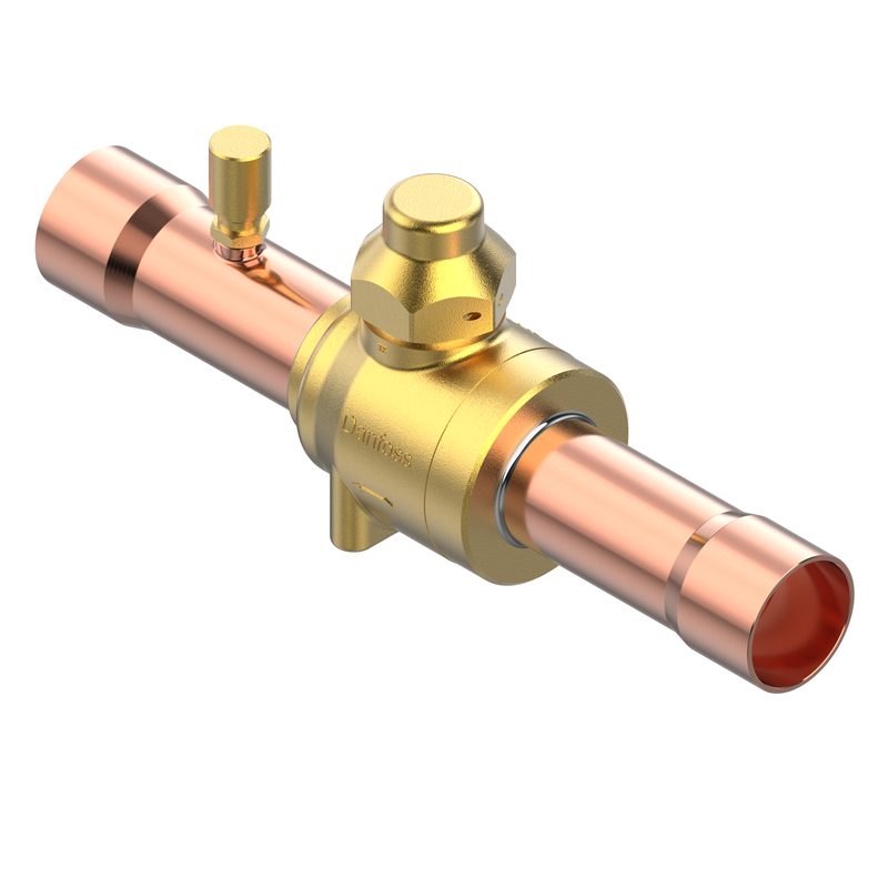 Danfoss GBC E 28S Shut-off Ball Valve 28 mm Solder ODF with Access Port