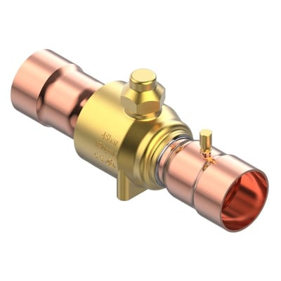 Danfoss GBC E 67S RP Shut-off Ball Valve 2 5/8 in Solder ODF with Access Port