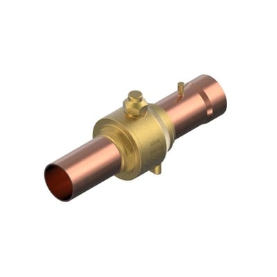Danfoss GBC E 79S Shut-off Ball Valve 3 1/8 in Solder ODF/ODM with Access Port