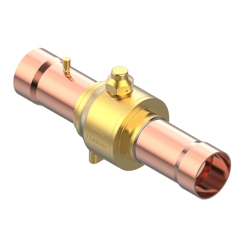 Danfoss GBC E 79S Shut-off Ball Valve 3 1/8 in Solder ODF with Access Port
