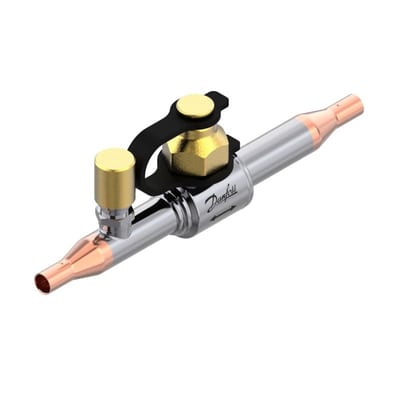 Danfoss GBC 6L Shut-off Ball Valve with Cap Strap and Access Port 1/4 in Solder ODF