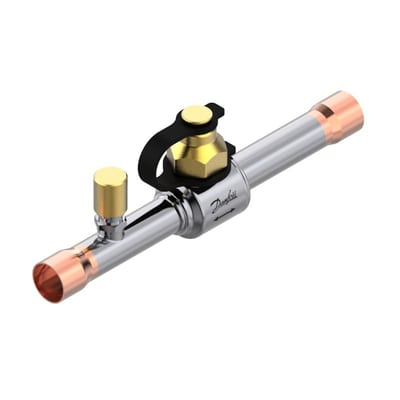 Danfoss GBC 16L Shut-off Ball Valve with Cap Strap and Access Port 16 mm (5/8 in) Solder ODF