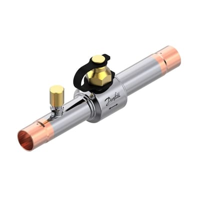 Danfoss GBC 18L Shut-off Ball Valve with Cap Strap and Access Port 3/4 in Solder ODF