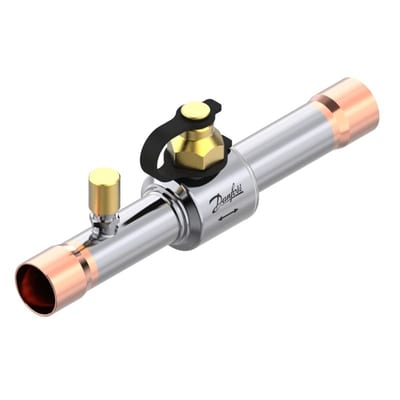 Danfoss GBC 22L Shut-off Ball Valve with Cap Strap and Access Port 22 mm (7/8 in) Solder ODF