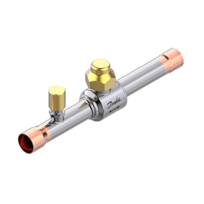 Danfoss GBC 16L Shut-off Ball Valve with Access Port inlet ODM, outlet ODF 16 mm (5/8 in) Solder