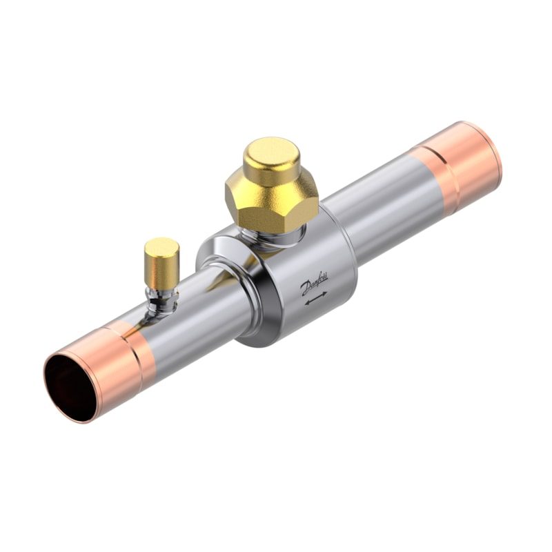 Danfoss GBC 28L Shut-off Ball Valve with Access Port inlet ODM, outlet ODM 1 1/8 in Solder