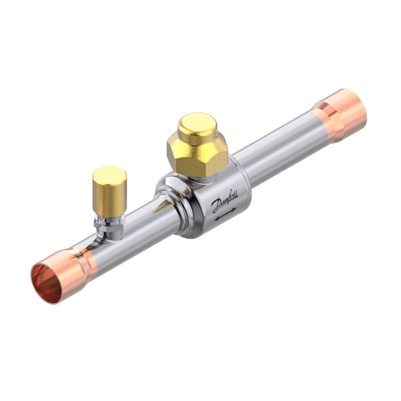 Danfoss GBC 16L Shut-off Ball Valve with Access Port 5/8 in (16 mm) Solder ODF
