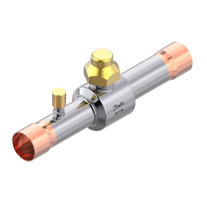 Danfoss GBC 28L Shut-off Ball Valve with Access Port 1-1/8 in Solder ODF
