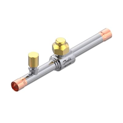 Danfoss GBC 12L Shut-off Ball Valve with Access Port 12 mm Solder ODF